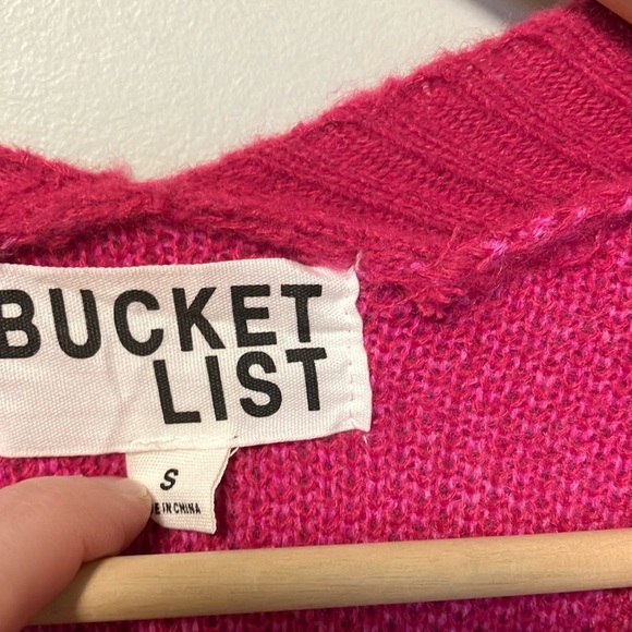 BUCKETLIST Pink Star Cardigan Sweater - Picture 3 of 6